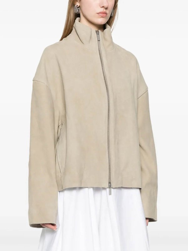 REMAIN Birger Christensen: leather jacket online - Bonded Leather Jacket