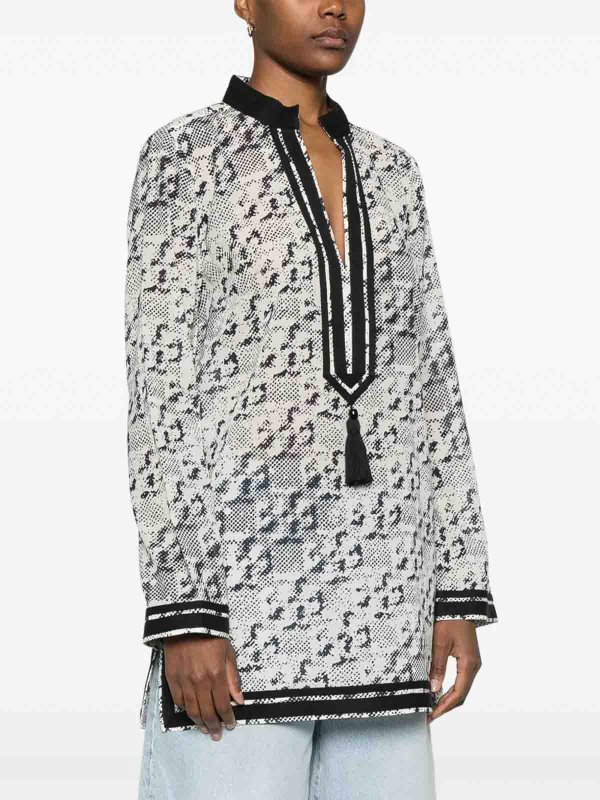 TORY BURCH: tunics online - Printed Silk Tory Tunic