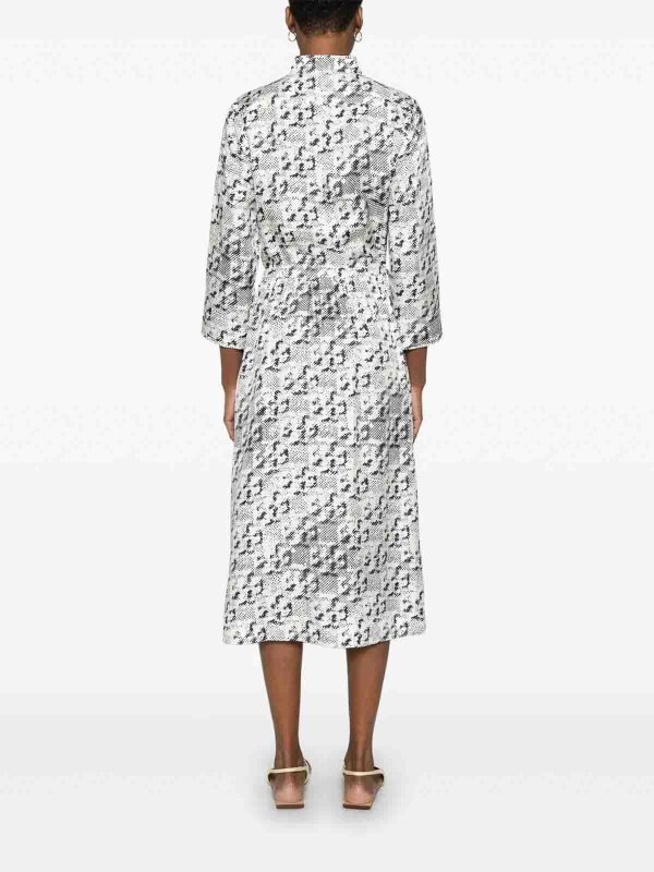 膝丈ドレス - 白 shop online: TORY BURCH