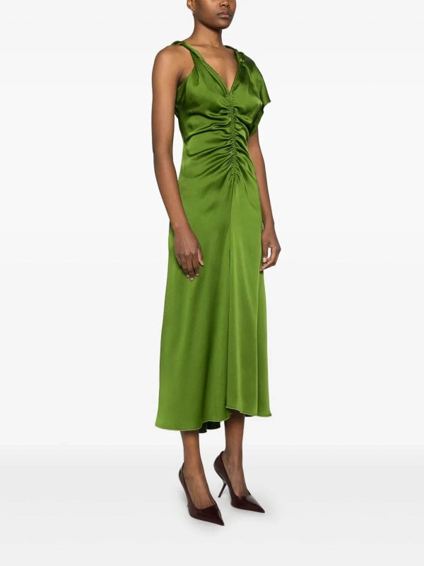 VICTORIA BECKHAM: ニーレングスドレス online - 膝丈ドレス - 緑