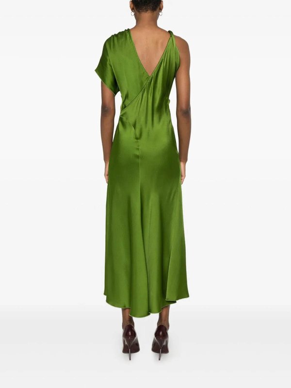 膝丈ドレス - 緑 shop online: VICTORIA BECKHAM