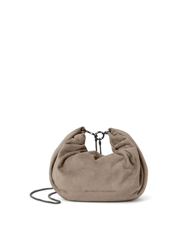 BRUNELLO CUCINELLI: Schultertaschen - Schultertasche - Braun