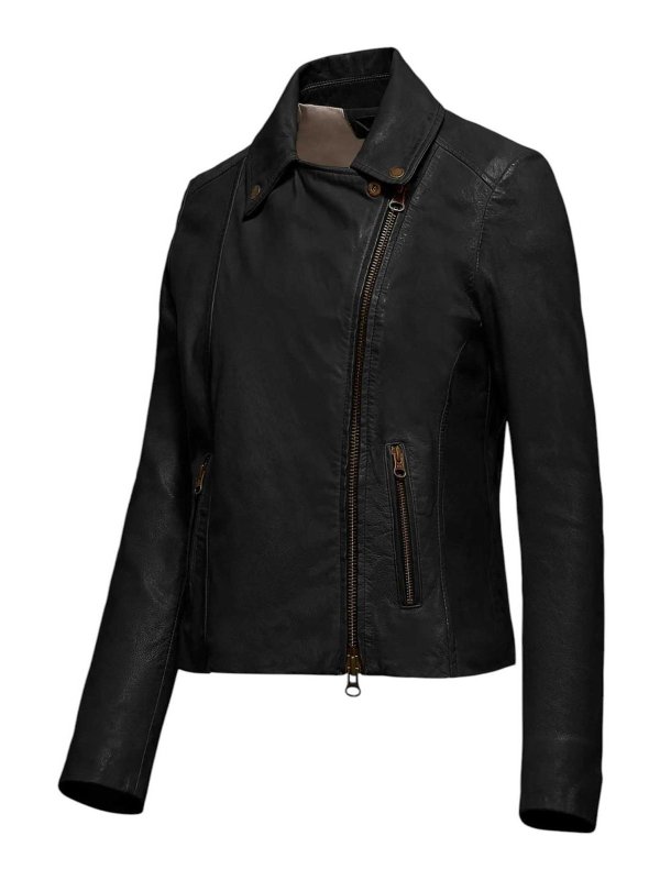 BOMBOOGIE: knee length coats online - Biker jacket