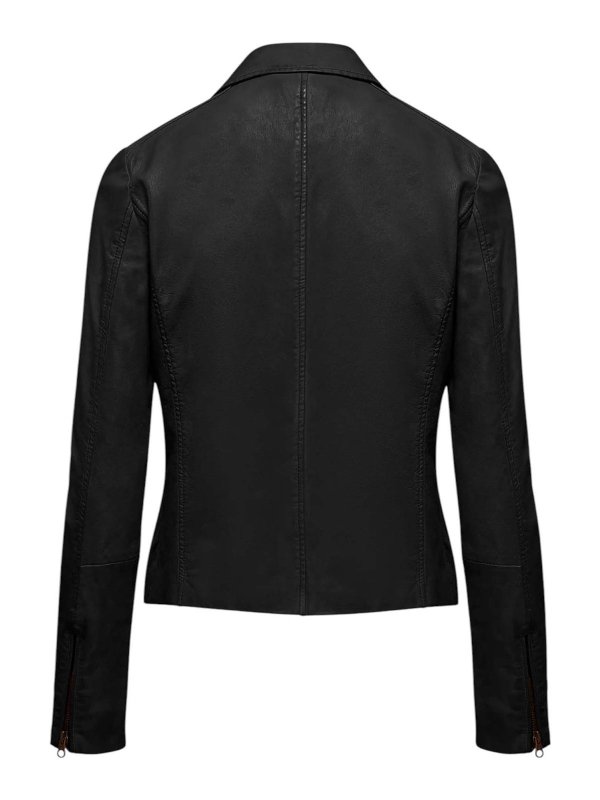 The Best Shops BOMBOOGIE: knee length coats - Biker jacket