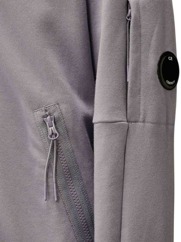 C.P. COMPANY: maglia collo a barchetta online - Felpa in cotone con cappuccio