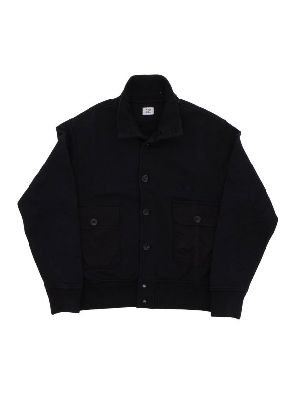 C.P. COMPANY: Col bateau - Pull Col Bateau - Noir