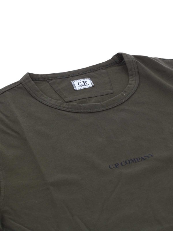 Tシャツ・カットソー C.P. COMPANY Men T-shirt Green 18CMTS085A005431G 683 C.P. Company T-shirt - Green - Men | 18CMTS085A005431G683