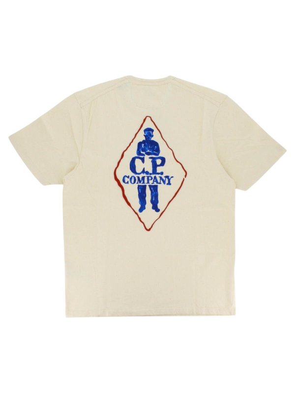 Tシャツ・カットソー C.P. COMPANY Men T Shirts 18CMTS252A110094W 402 Beige C.P. Company T-shirt - Beige - Men | 18CMTS252A110094W402