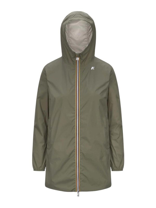 K-WAY: Abrigos semilargos - Abrigo Midi - Verde