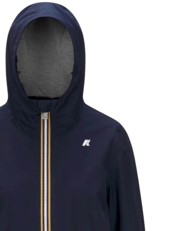 アウターその他 K WAY Women Outer K8136EW ARF 228171 BLUE Women's Short 3-in-1 Windbreaker Jacket