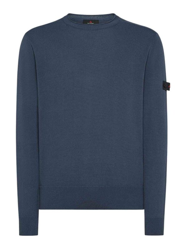 PEUTEREY: Suéteres con cuello pico - Suéter Cuello Redondo - Azul