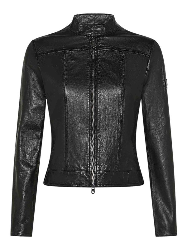 PEUTEREY: Chaquetas de cuero - Chaqueta De Cuero - Negro