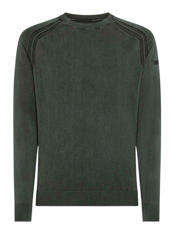 RRD Roberto Ricci Designs: Suéteres con cuello pico - Suéter Cuello Redondo - Verde