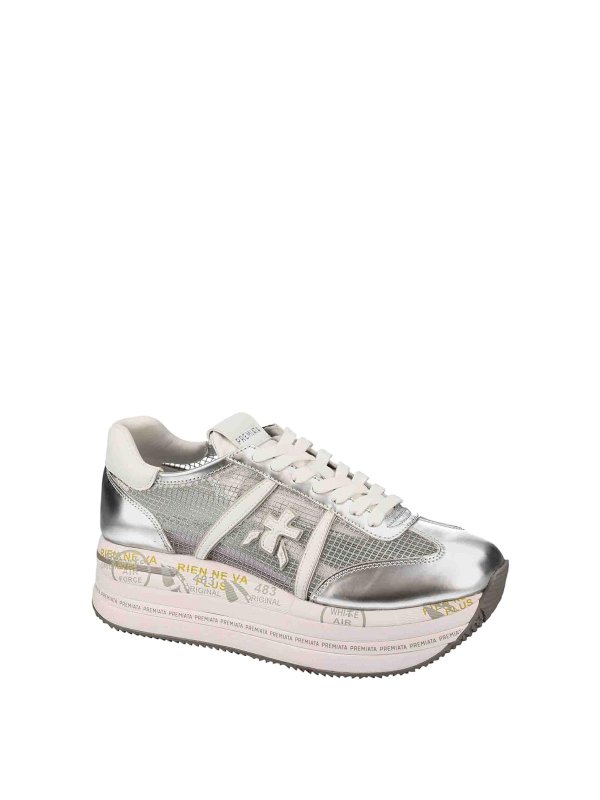 PREMIATA: Chaussures de sport online - Baskets - Argent