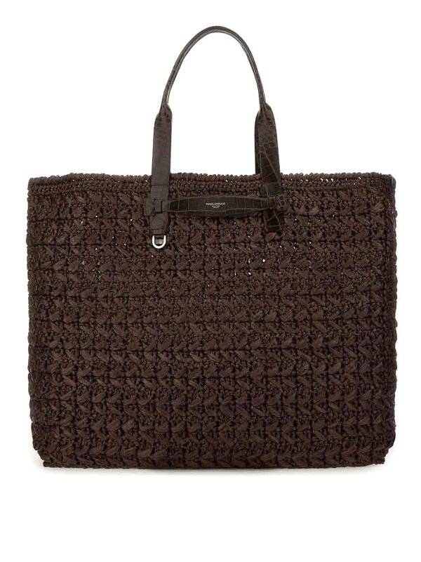 DOLCE & GABBANA: Handtaschen - Shopper - Braun