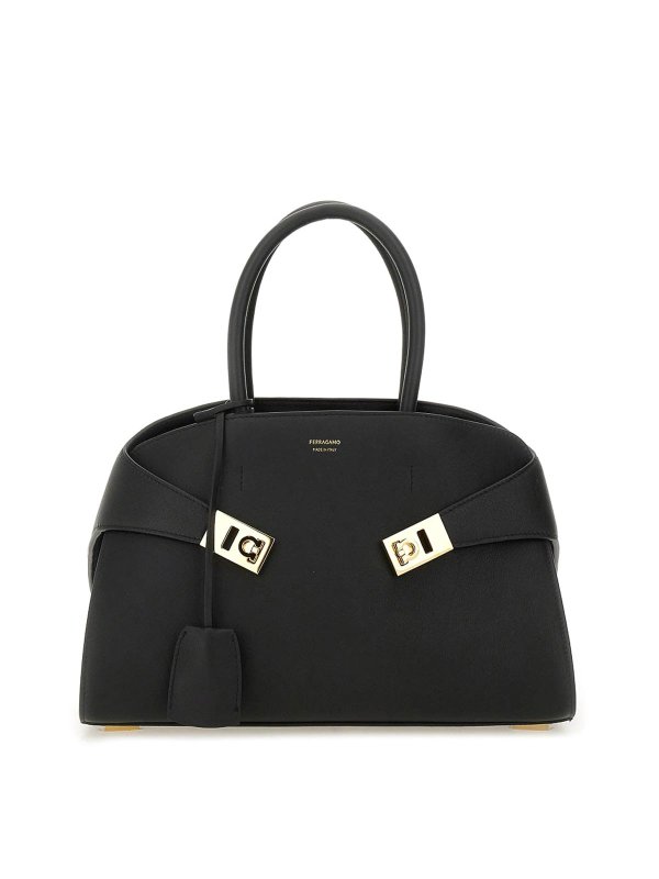 FERRAGAMO: トートバッグ - トートバッグ - 黒