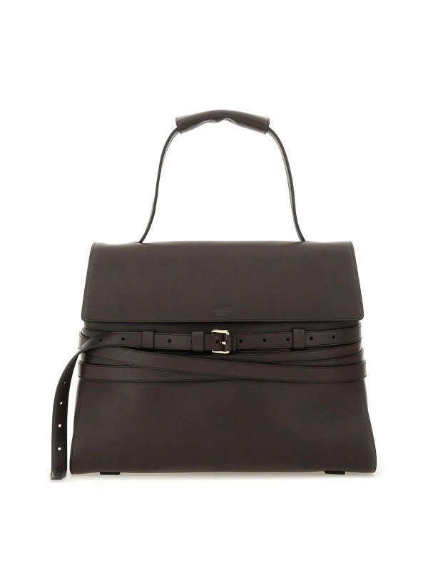 MOSCHINO: クロスボディバッグ - クロスボディバッグ - ダークブラウン