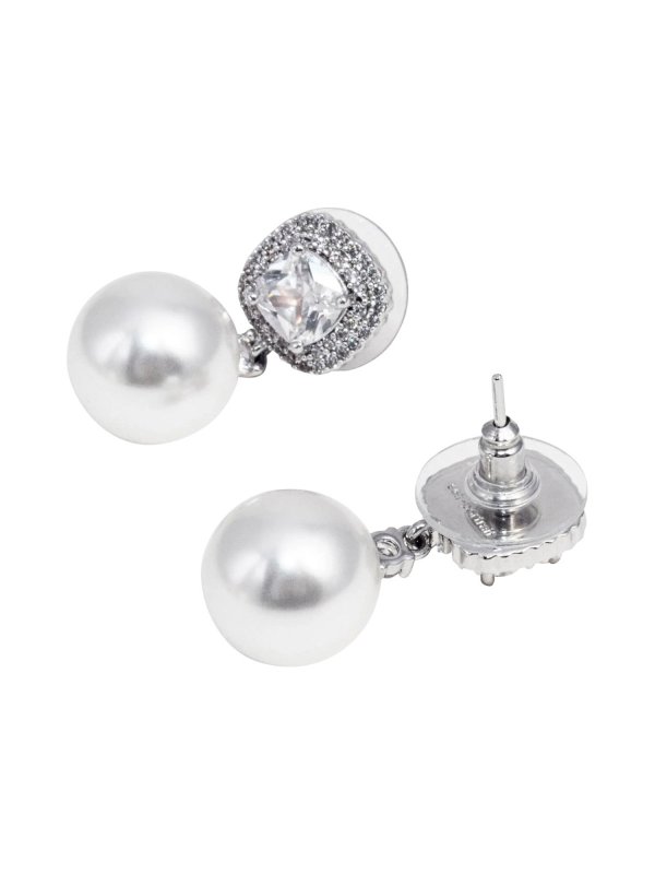 Self Portrait: Orecchini online - Orecchini di cristallo con perla