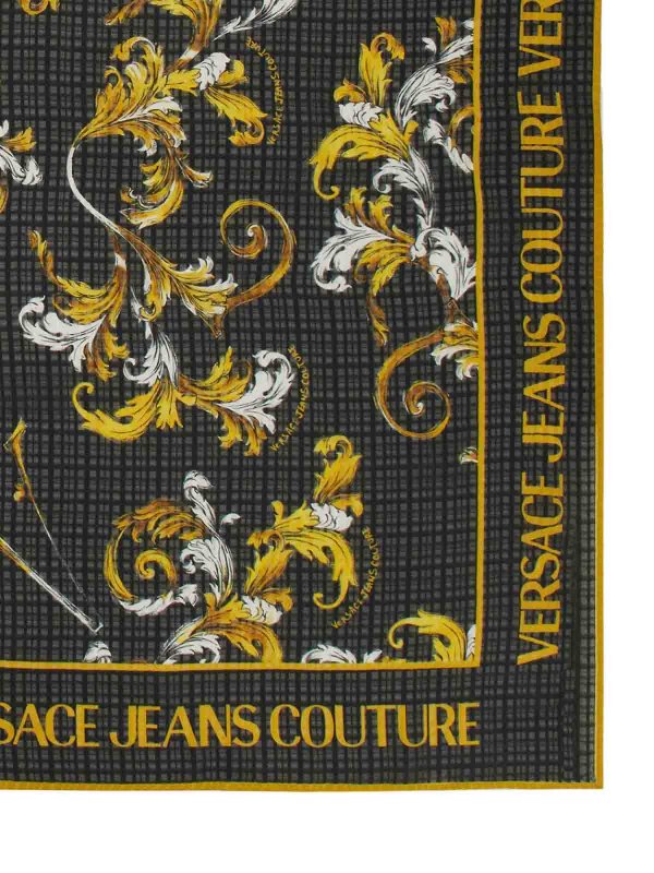 Versace Jeans Couture Silk Scarf - Black - Women