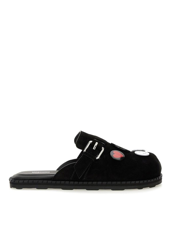 MOSCHINO: サンダル - サンダル - 黒