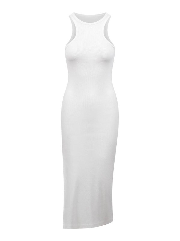 Courreges: Maxikleider - Maxikleid - Weiß