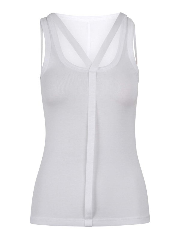 HELMUT LANG: Tops y camisetas sin mangas - Top - Blanco