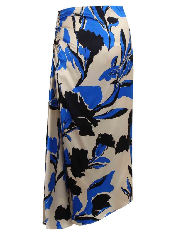 Max Mara: Knee length skirts & Midi online - Asymmetric skirt in printed satin