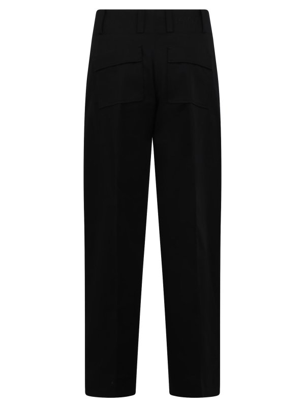 PATOU: pantaloni shorts online - Pantalone Con Cintura Larga In Gabardine Bio