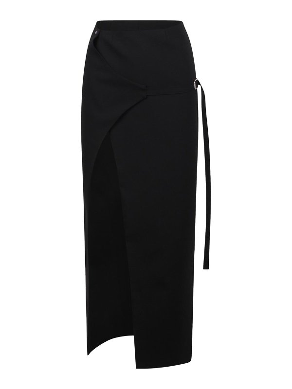 SSHEENA: ニーレングススカート＆ミディ丈 - 膝丈/ミディスカート - 黒