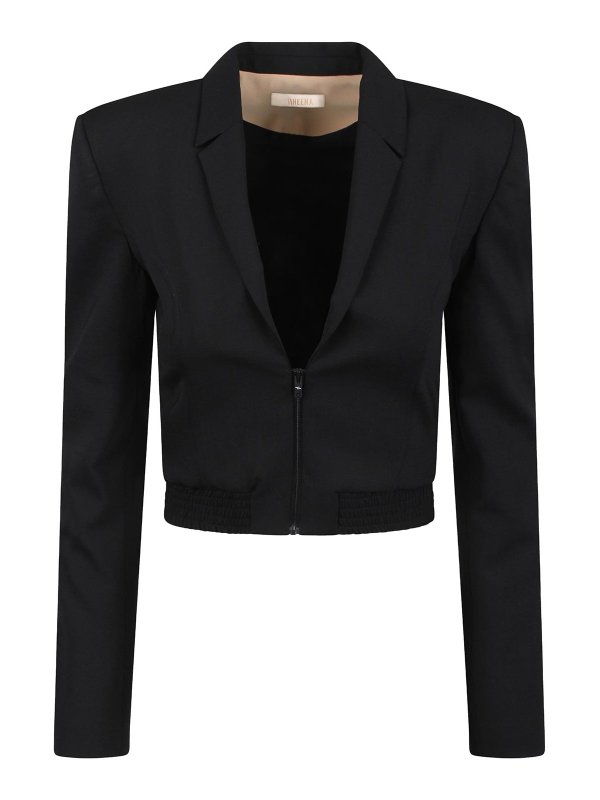 SSHEENA: giacche blazer - Giacca Crop Con Cerniera