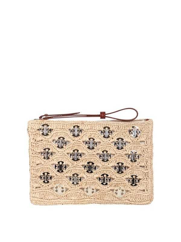 RABANNE: Clutch - Pochette - Beige