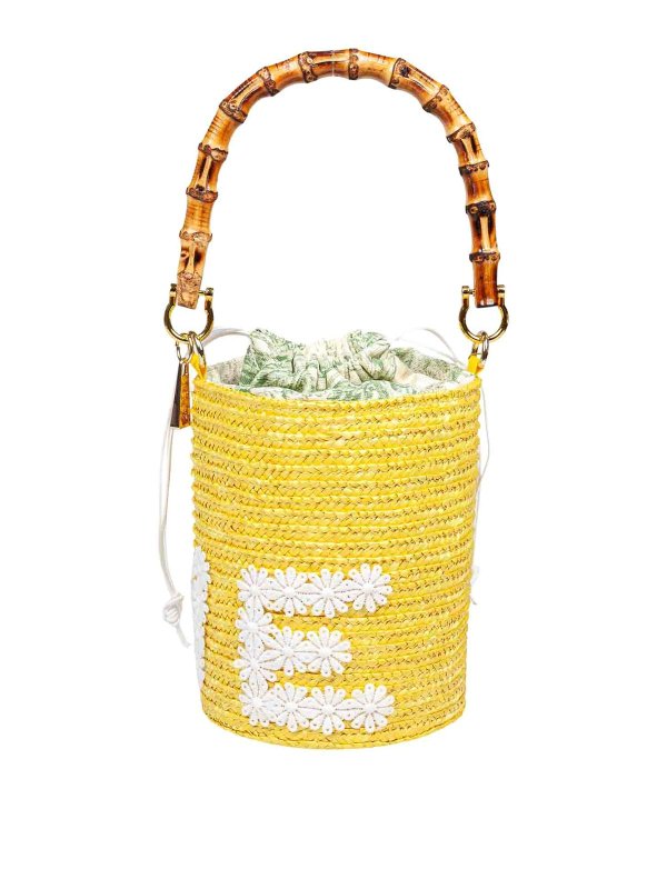 LA MILANESA: クロスボディバッグ - クロスボディバッグ - イエロー