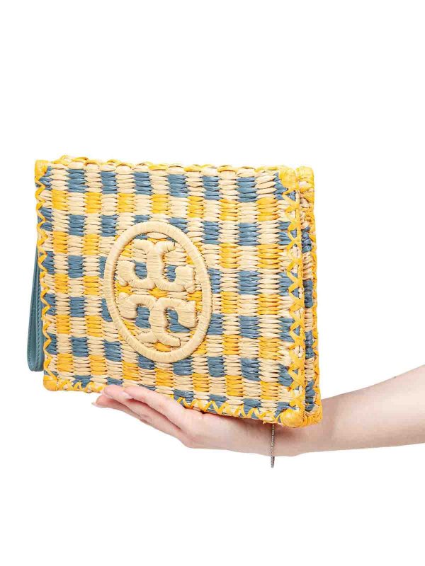 TORY BURCH: pochette online - Pochette Ella In Rafia