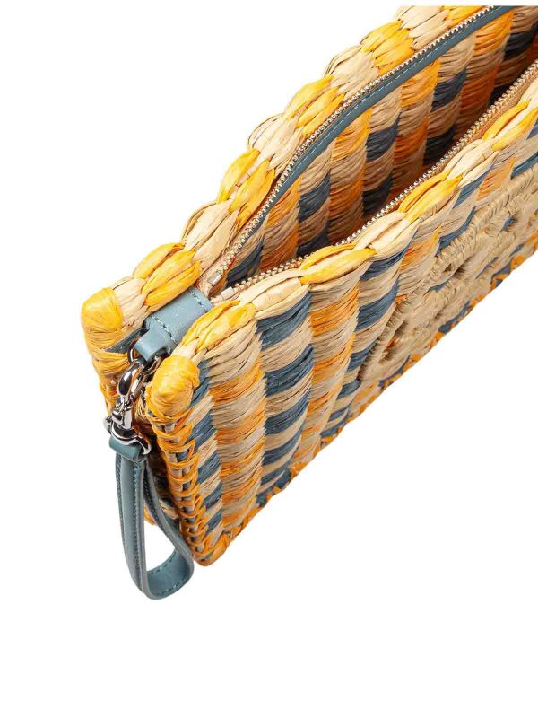 Pochette Ella In Rafia shop online: TORY BURCH