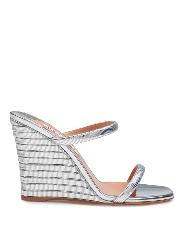 Aquazzura: サンダル - サンダル - 銀