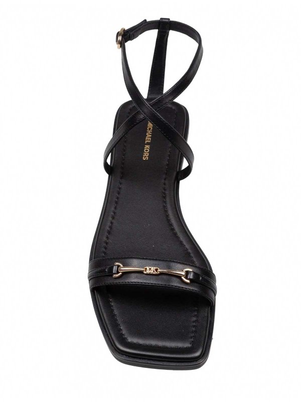 MICHAEL KORS: flat shoes online - Sandal Lena Flat in black leather