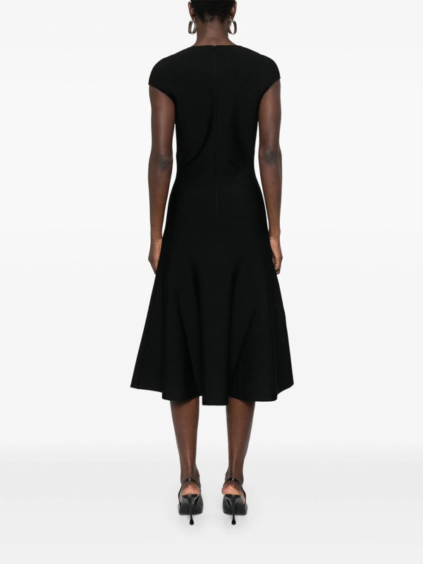 Knielanges Kleid - Schwarz shop online: ALEXANDER MCQUEEN