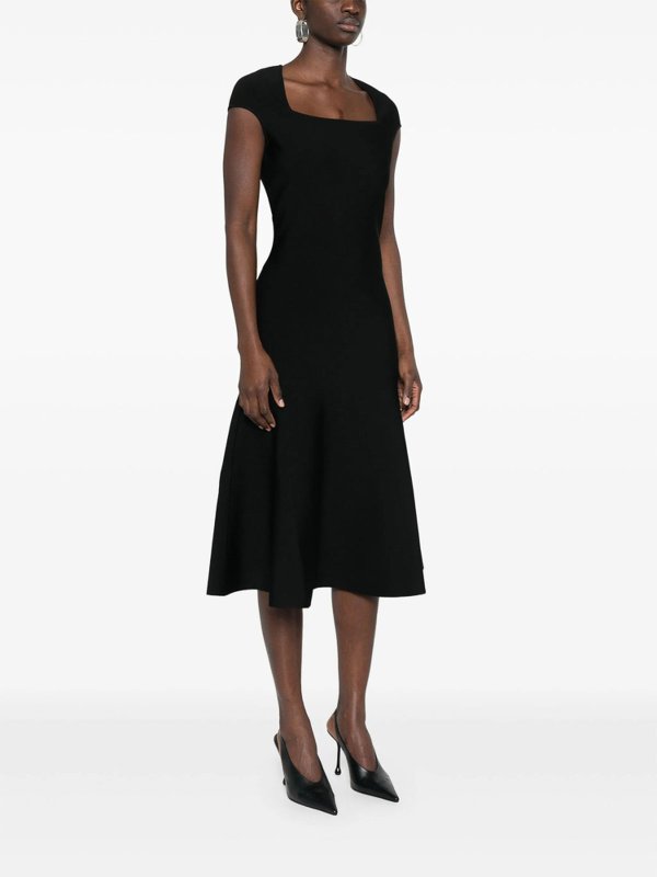ALEXANDER MCQUEEN buy online Knielanges Kleid - Schwarz