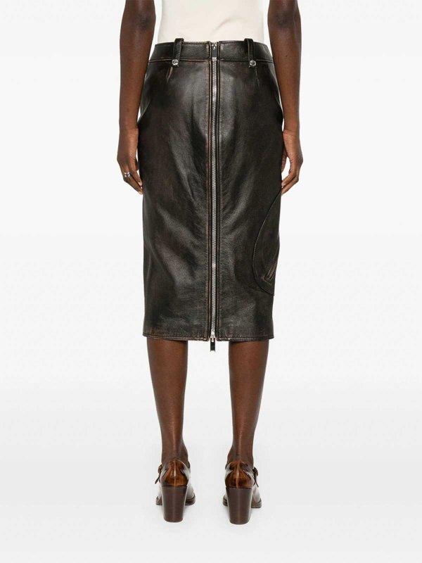 Jupe Midi - Camel shop online: ALEXANDER MCQUEEN