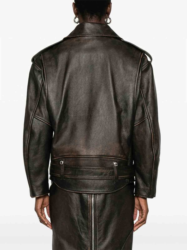 The Best Shops ALEXANDER MCQUEEN: レザーコート - レザーコート - キャメル