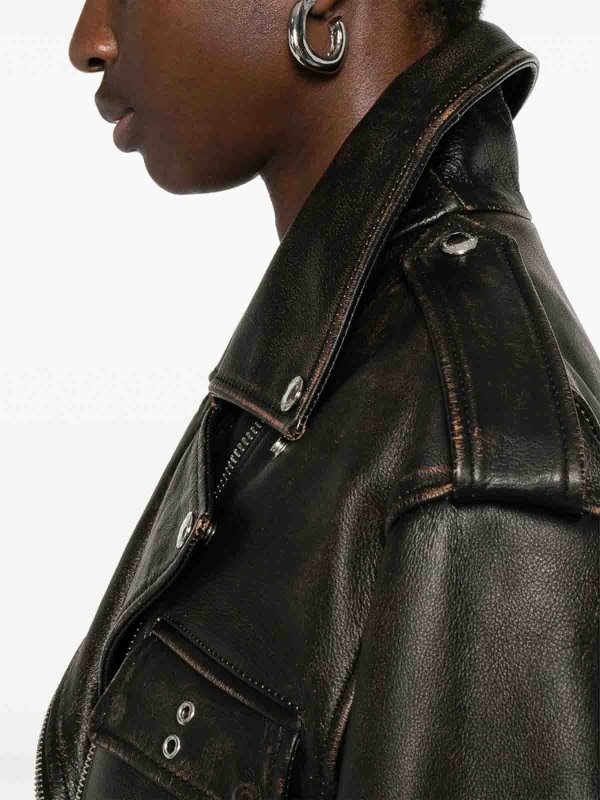 ALEXANDER MCQUEEN buy online レザーコート - キャメル