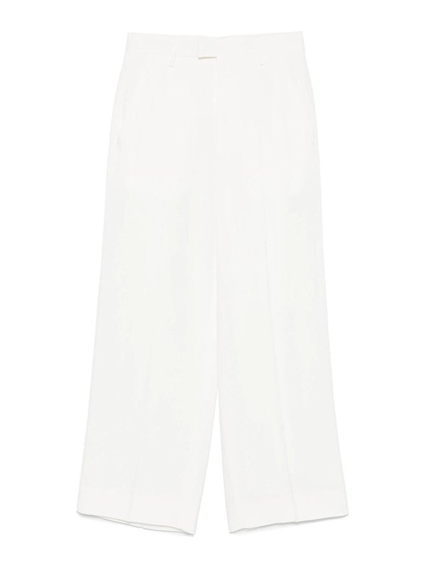 ANN DEMEULEMEESTER: Pantalones casual - Pantalón Casual - Blanco