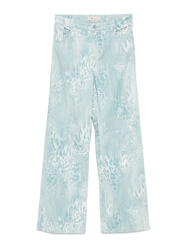 BLUMARINE: Jeans évasés - Jean Bootcut - Bleu