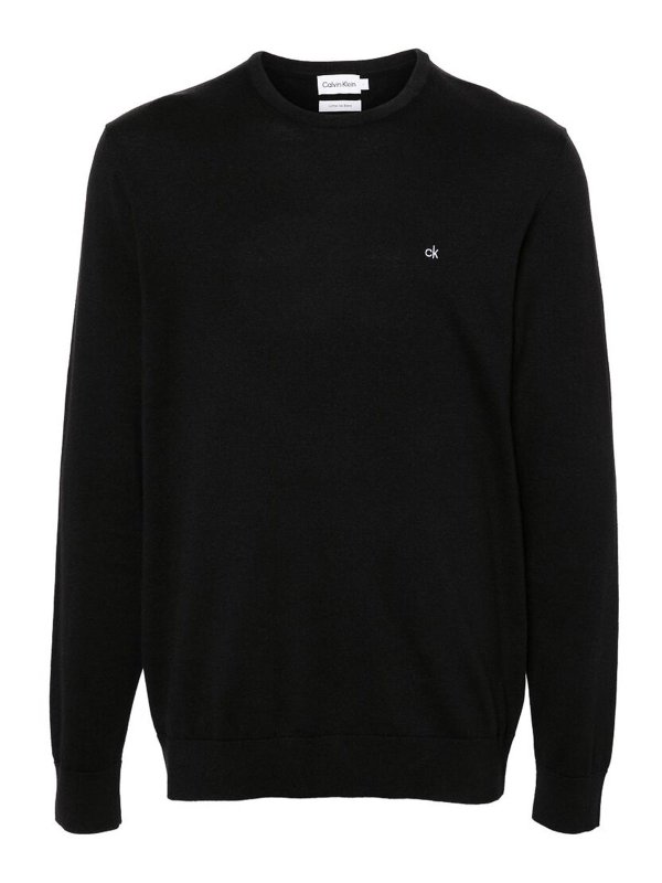 CALVIN KLEIN: Pull col rond - Pull Col Rond - Noir