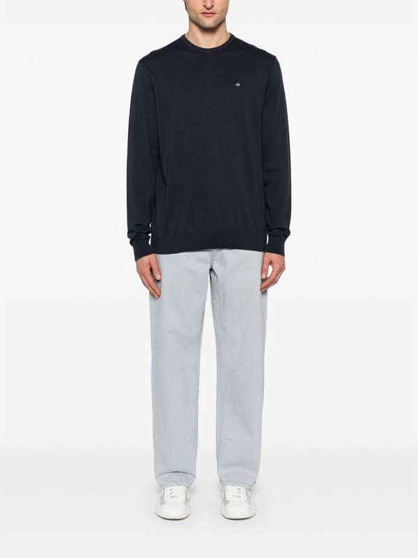 CALVIN KLEIN buy online クルーネック - ブルー