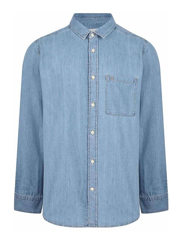 CALVIN KLEIN: シャツ - シャツ - ブルー