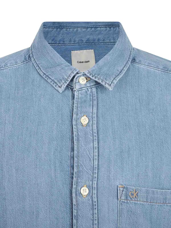 CALVIN KLEIN: シャツ online - シャツ - ブルー