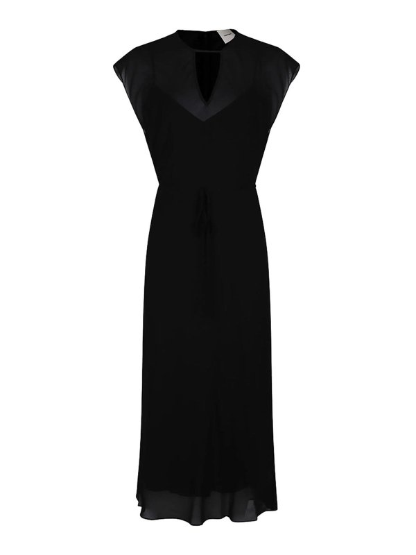 CALVIN KLEIN: Knielange Kleider - Knielanges Kleid - Schwarz