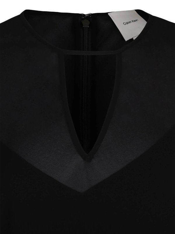 Knielanges Kleid - Schwarz shop online: CALVIN KLEIN