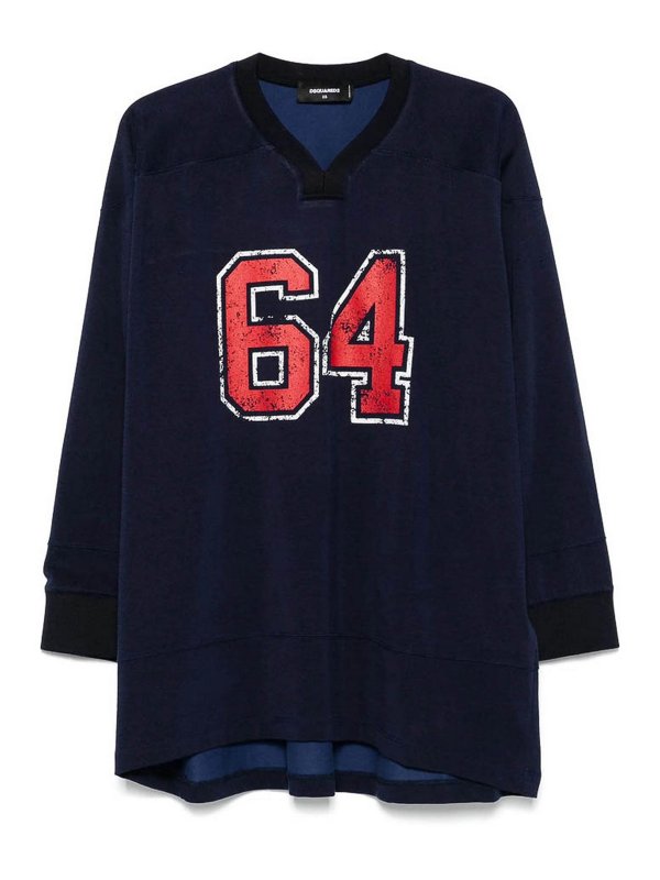 DSQUARED2: Sweatshirts & Pulls - Sweat-Shirts - Bleu